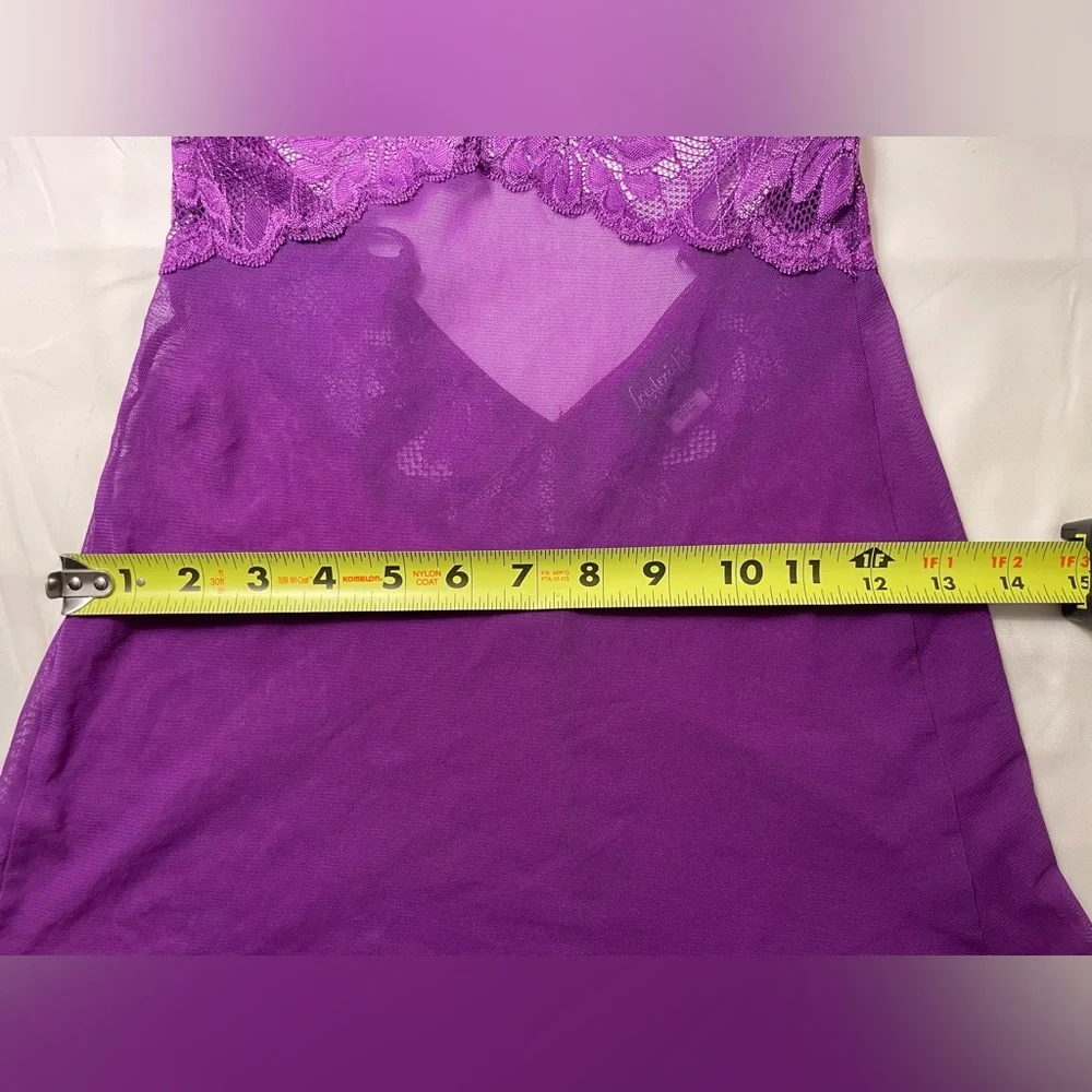 Fredericks of Hollywood Lace Chemise Dress Lingerie Size S Purple